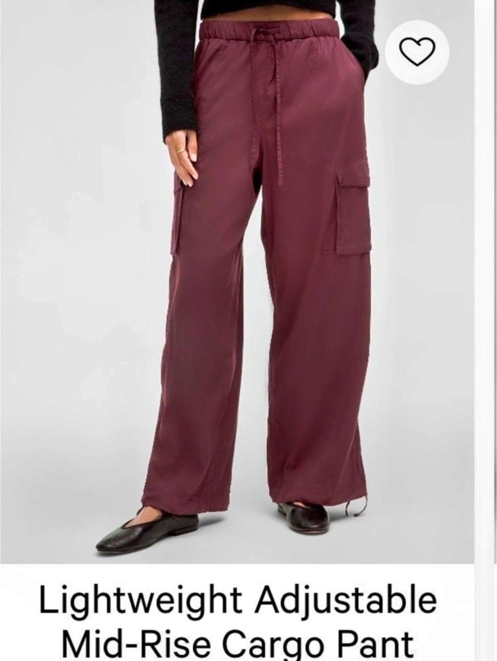 Lululemon Lightweight Adjustable Mid-Rise Cargo Pant Cargo Pants in Garnet Small